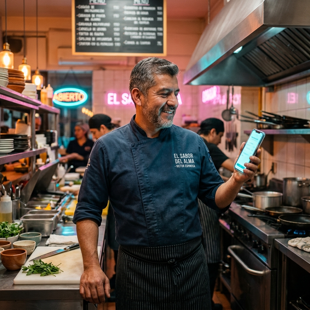 Chef preparando comida